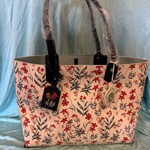 Spartina 449 Floral Tote Bag - Red and Black Accents